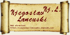 Njegoslav Lančuški vizit kartica